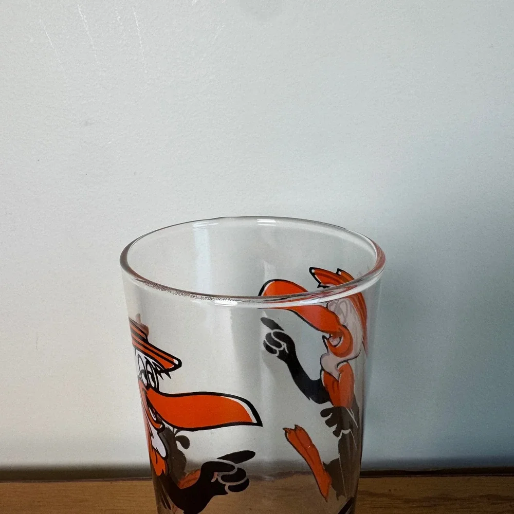 Vintage 1973 Pepsi Collector Series Beaky Buzzard Looney Tunes Glass Warner Bros